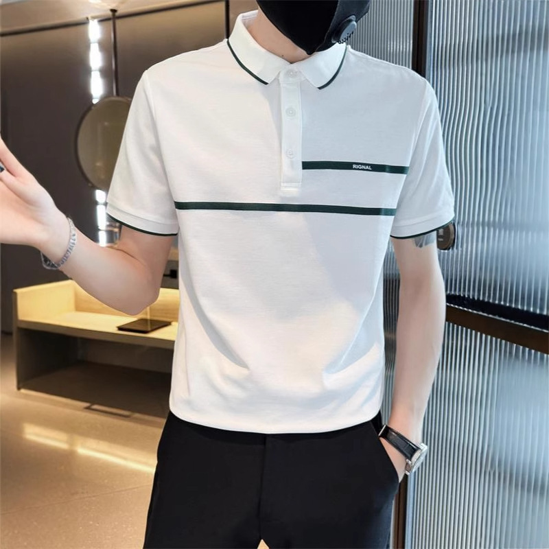 Men's Polo Shirt Trendy Brand Turn-down Collar T-shirt Men's Half Sleeve 2025 New Summer Short Sleeve Shirt Cool Short Designer Short Sleeve