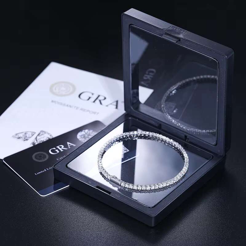 925 Silver GRA Tested VVS Moissanite Trendy Hiphop Iced Out Tennis Chain Luxury Jewelry High Quality