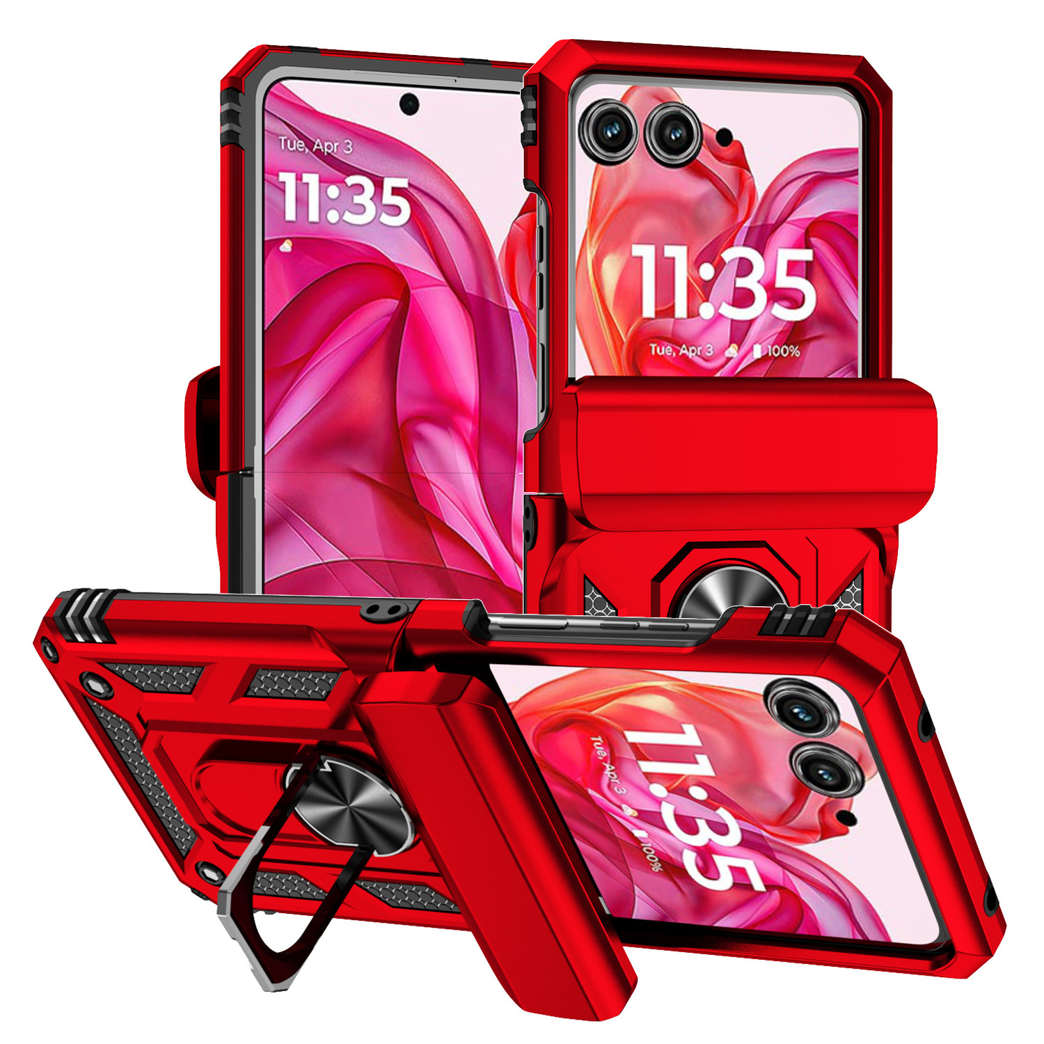 New Model Compatible with MOTO Razr 2024 Sergeant Two-in-One Foldable Case Motorola Protective Cover ddmythur
