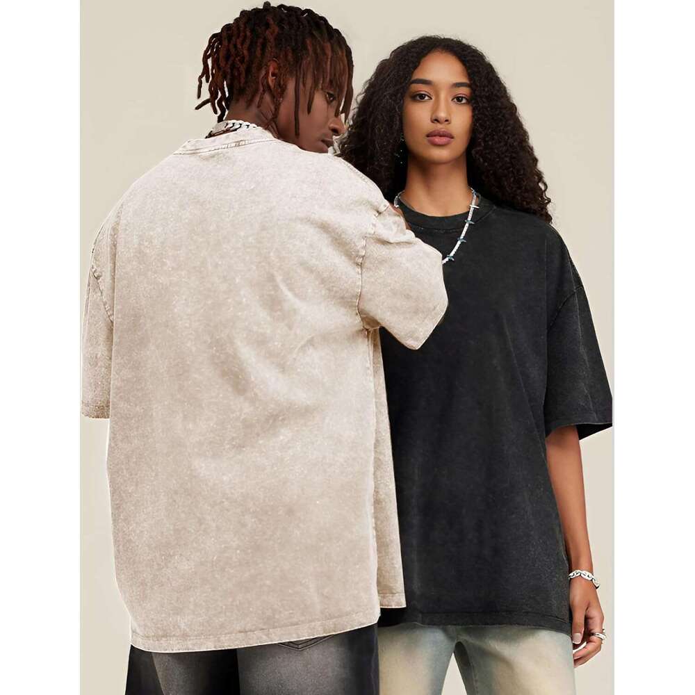 3 Pack Men Oversized T Shirts Vintage Tee Loose Fit Short Sleeve Casual Streetwear Baggy Washed Unisex Tops