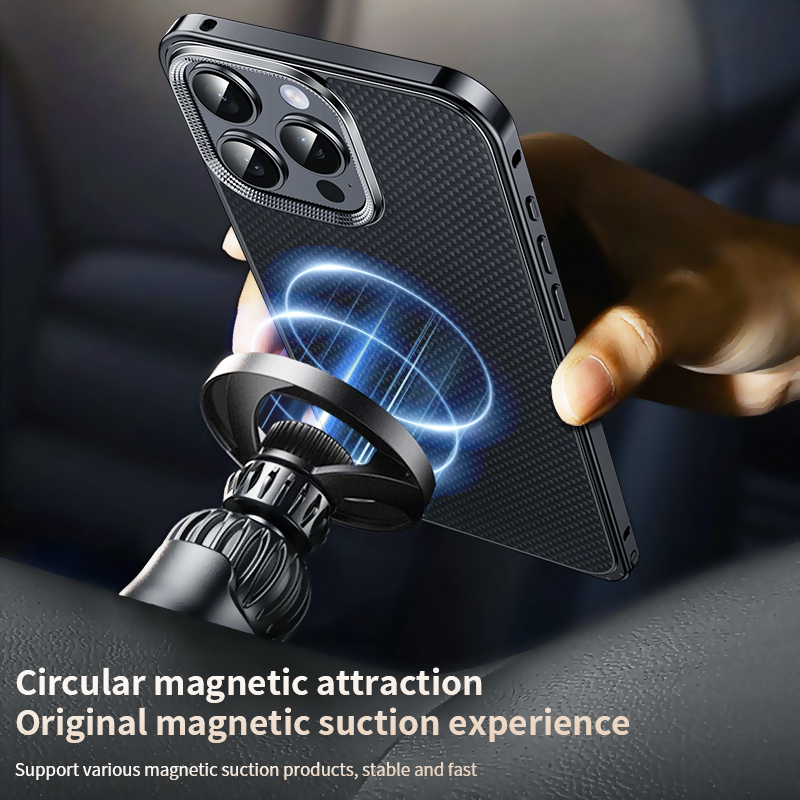 Wireless Charging Capable Cell Phone Case, High-Strength Aramid Fabric Smartcase For (Model: iPhone 16)