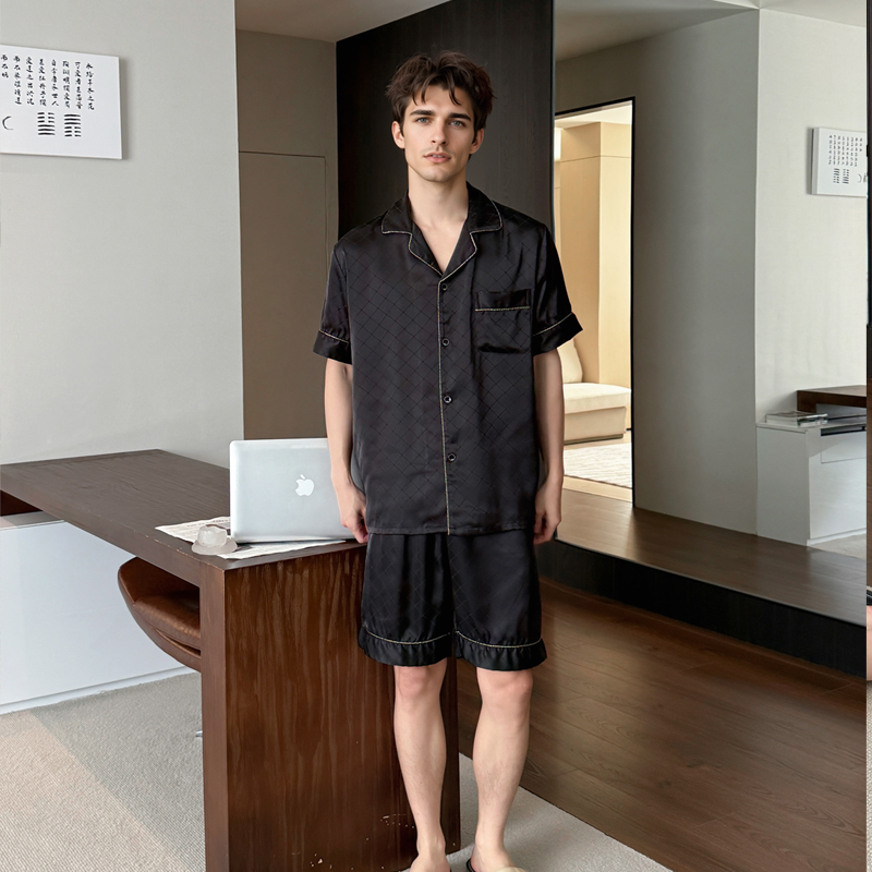 Ice Silk Nightgown Women's Summer Lightweight Cooling Homewear Set Solid Color Lace Imitation Silk Breathable Loose Fit0