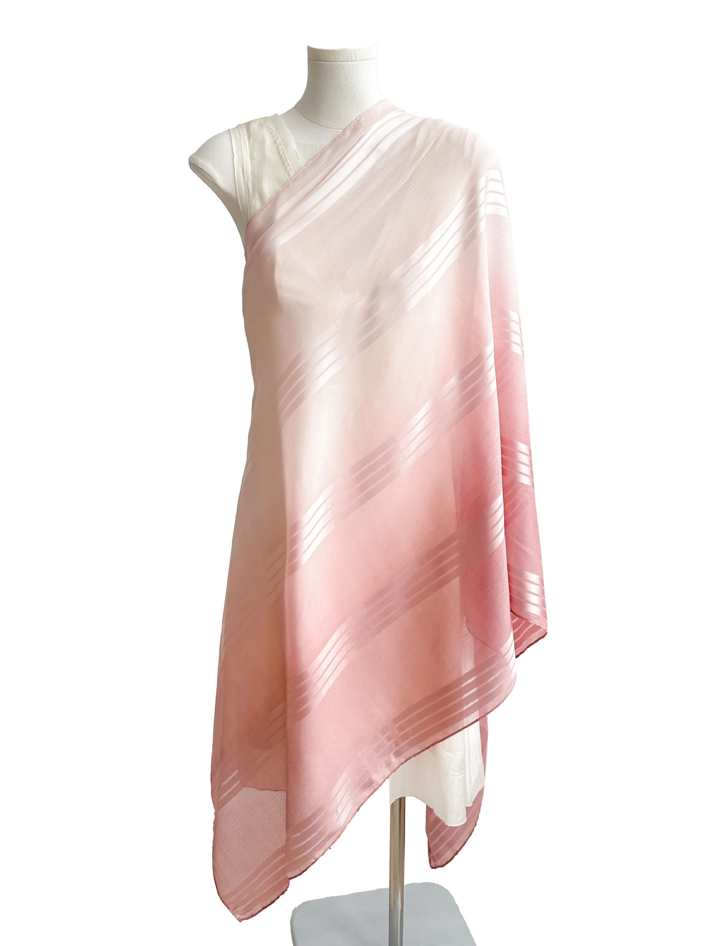 K1241 Women's all-match scarf headscarf striped pleated design gradient striped Middle Eastern headscarf Arab headscarf