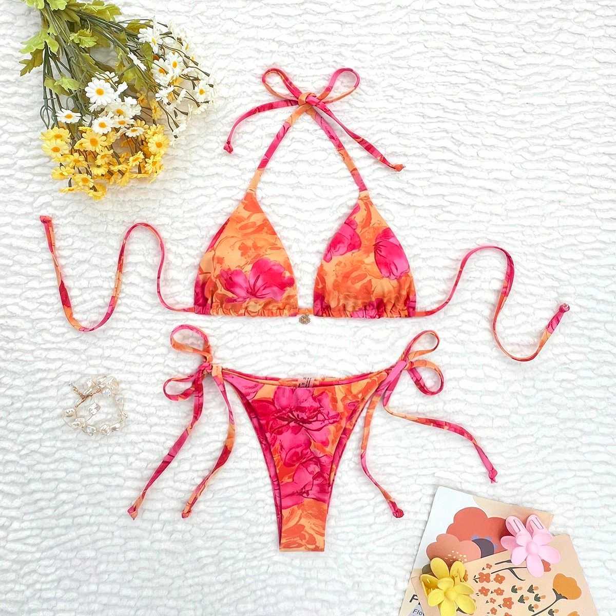 Bikini Set Contrasting Niche Design Trendy Fashion Seaside Vacation XJ250624
