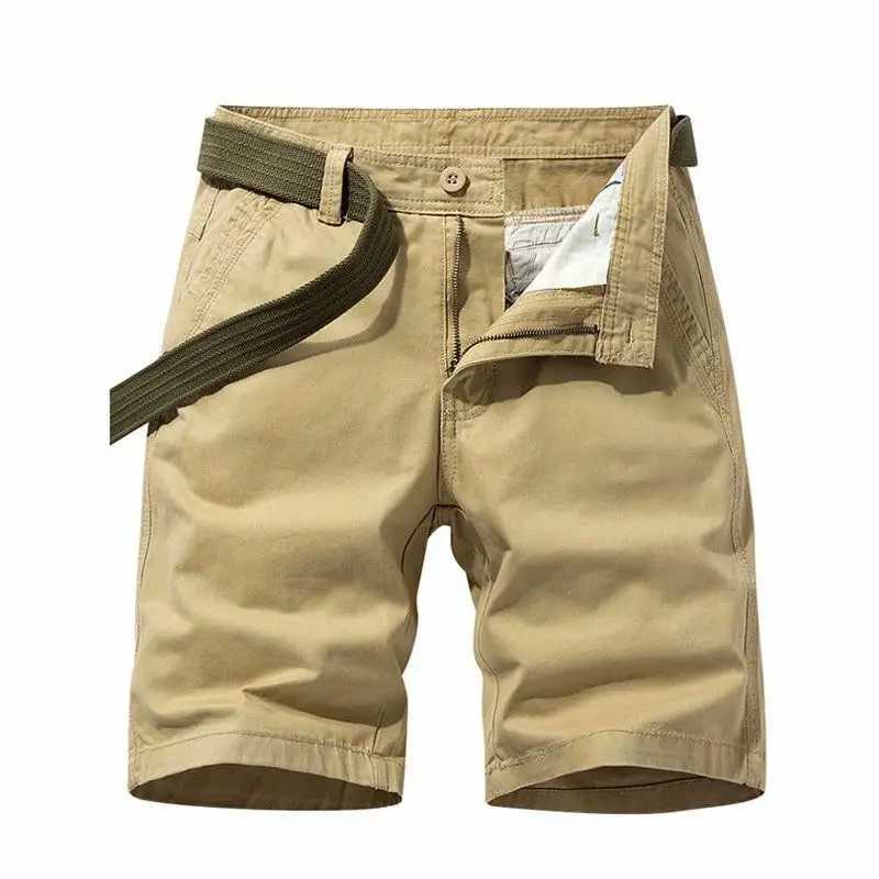 Casual Solid Color Zipper Button Mens Cargo Shorts Classic Pocket Loose Street Casual Straight Cylinder Summer Mens Short W250705