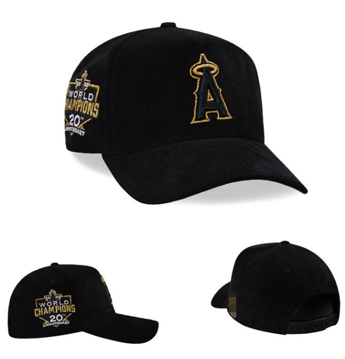 2025 Men's Classic cap ANGELS Flat Peak World series Snapack Strapback Heart Full Size Closed Caps Fashion Hip Hop Women Baseball Sports All Team Fitted Hats a18