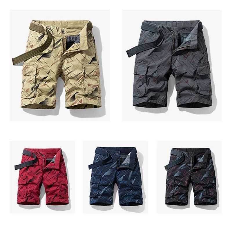 Summer Mens Cargo Shorts Men Fashion Casual Cotton Classic Brand Clothing Outdoor Military Large Size Joggers Shorts Male Hot 38 W250705