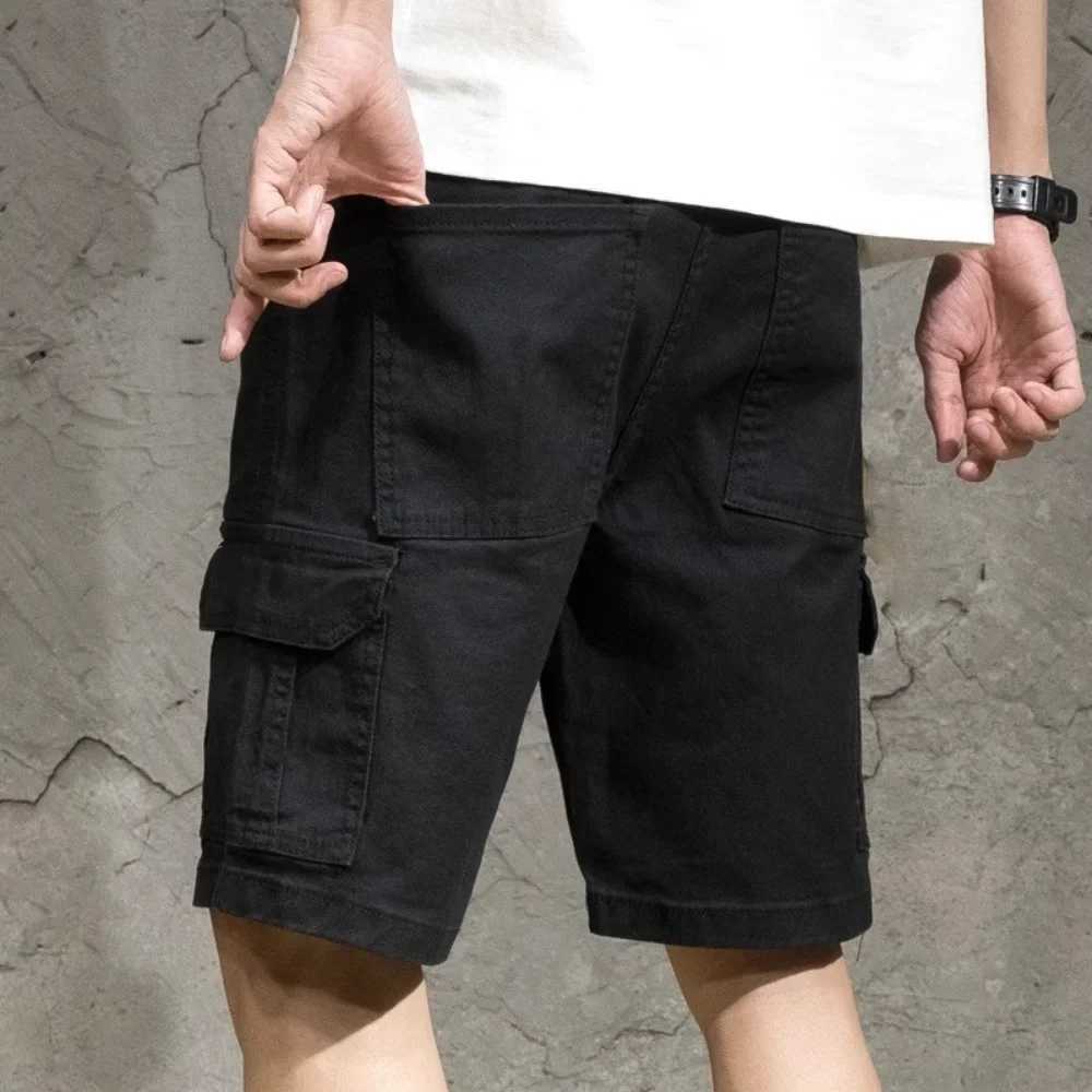 White Cargo Shorts Men Casual Shorts Summer Multi Pockets Joggers Shorts Mens Casual Sports Beach Pants W250705