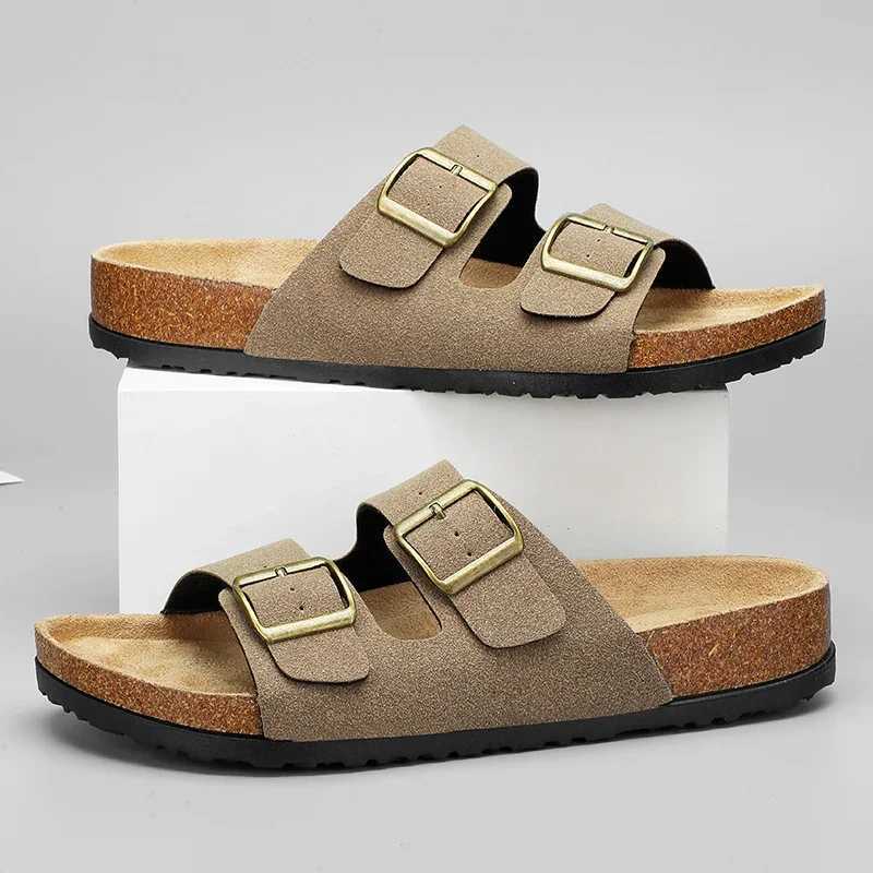 Mans Leather Sandal for Men Beach Sandals Men 2024 Designer Mens Shoes Mens Comfortable Slipper Original Brands Shoes Summer XJ250704
