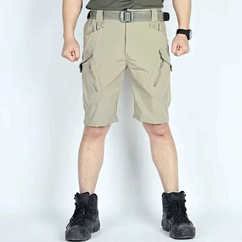 Male Chuitskri Tatsual Multi Pocket Short Pants Shorts Men Nev Summer Cargo Shorts Outdoor Hunting Fishing Knee Length Trousers W250705