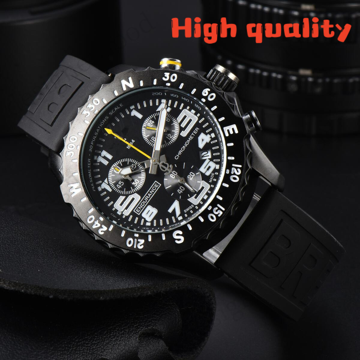 U1 Top AAA High-end Quality Designer Men's Watch Japan Quartz Endurance Pro Super Ocean Chronograph Watches Blue Rubber 1884 Mens Watches Wristwatches De Luxe cd5
