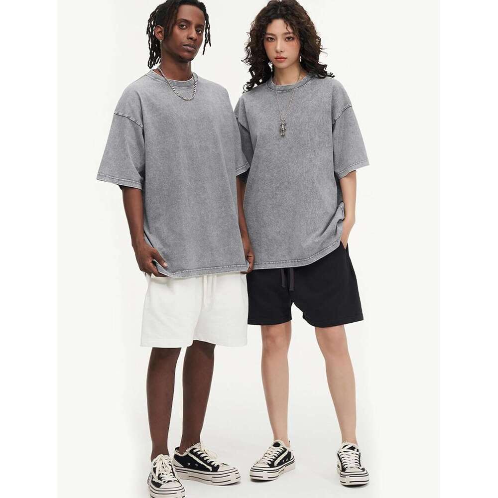3 Pack Men Oversized T Shirts Vintage Tee Loose Fit Short Sleeve Casual Streetwear Baggy Washed Unisex Tops