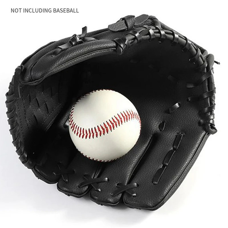 Outdoor Sports 2 Colors Baseball Glove Softball Practice Equipment Right Hand for Adult Man Woman TrainBlack 11.5 Inch 250704