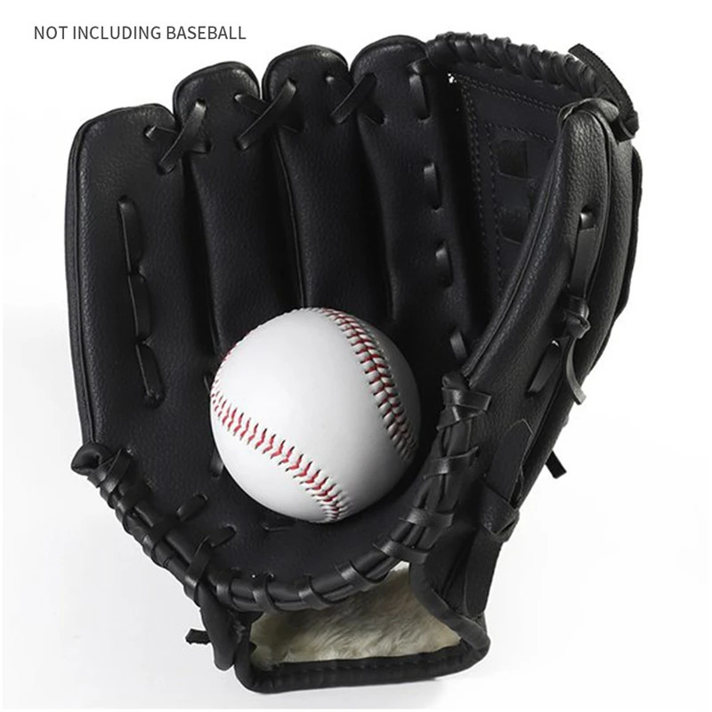 Outdoor Sports 2 Colors Baseball Glove Softball Practice Equipment Right Hand for Adult Man Woman TrainBlack 11.5 Inch 250704