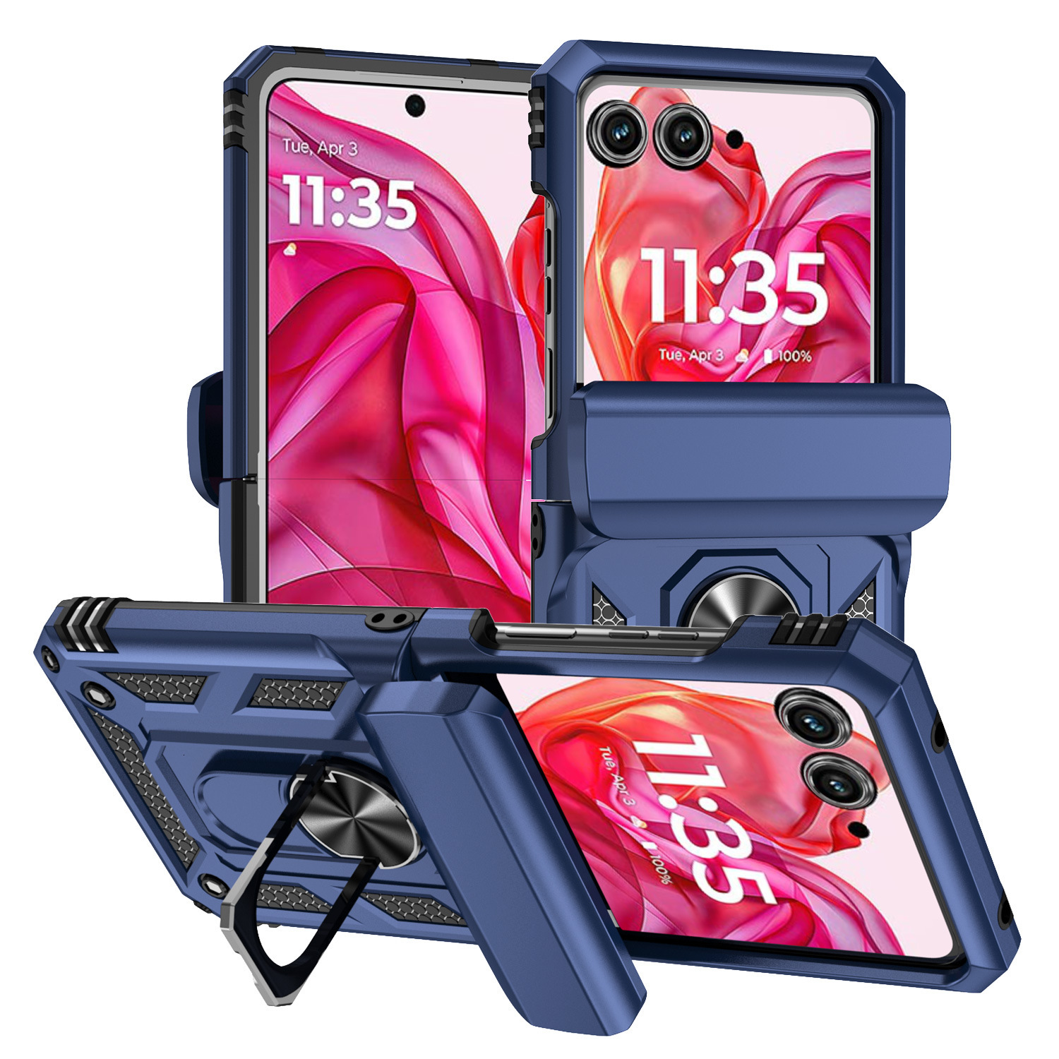 New Model Compatible with MOTO Razr 2024 Sergeant Two-in-One Foldable Case Motorola Protective Cover ddmythur