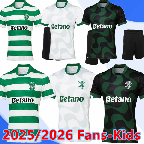 Lisbons Sporting CP 25 26 Soccer jerseys 2025 2026 Home Away Third Lisboa HJULMAND GYOKERES COATES J.Palhinha PEDRO G. MORITA SARABIA football shirts Men Kids Kit sets