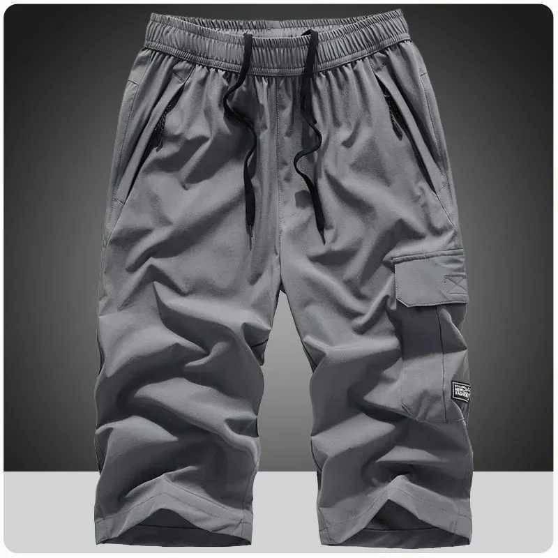 Mens Summer Quick Dry 3/4 Pants Lightweight Capri Shorts Hiking Fishing Travel Casual Cargo Shorts Pants Men Gym Shorts 7XL 8XL W250705