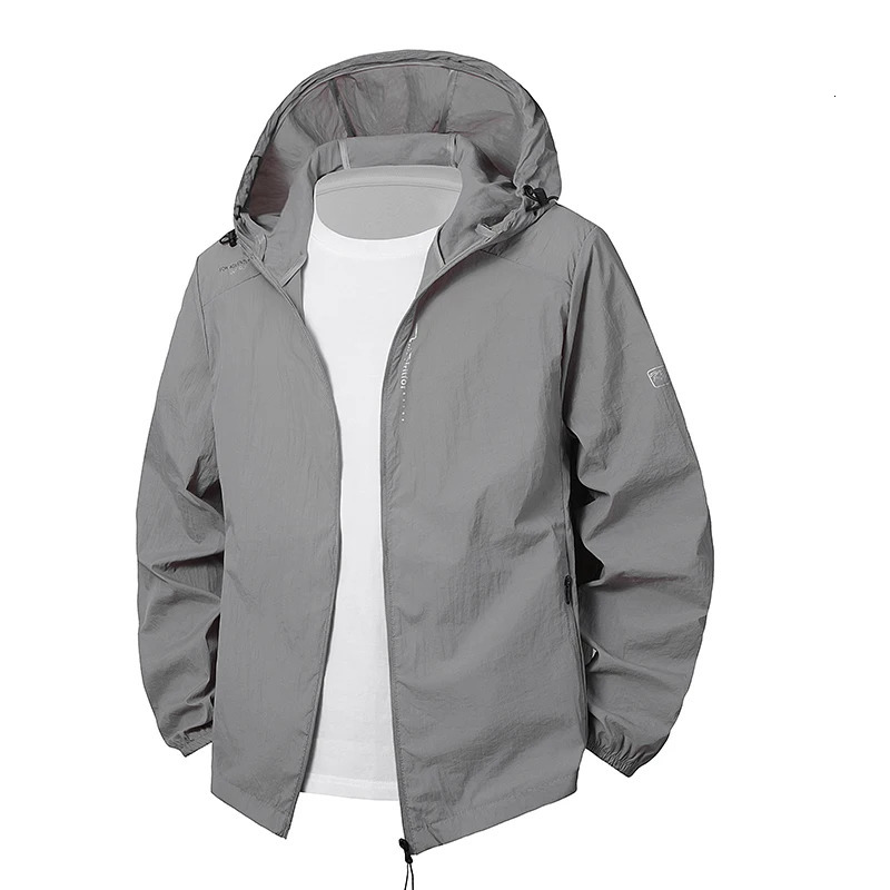 Summer mens jacket sunscreen ice silk breathable skin clothes light and thin quickdrying UVproof men 250624
