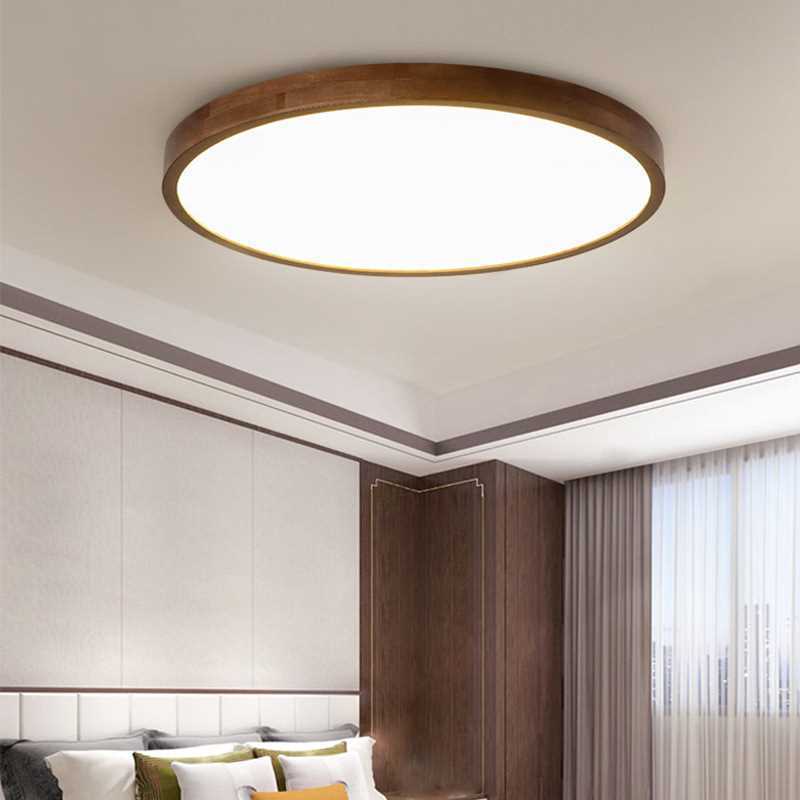 Ceiling Lights Elegant New Design Walnut Wood LED Ideal for Study Rooms and Bedrooms (Solid Wood) Chinese Style