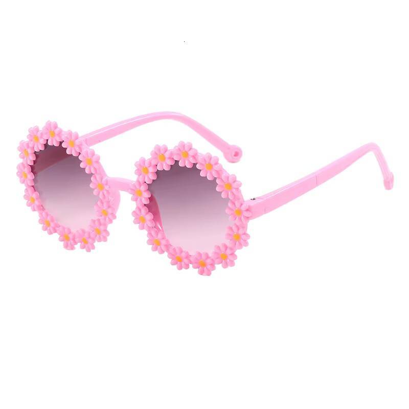Kids Daisy Flower Sunglasses Colorful Beach Shades for Girls Boys Outdoor Photography Fashion Accessories with Floral Decor ddmythur Z260305