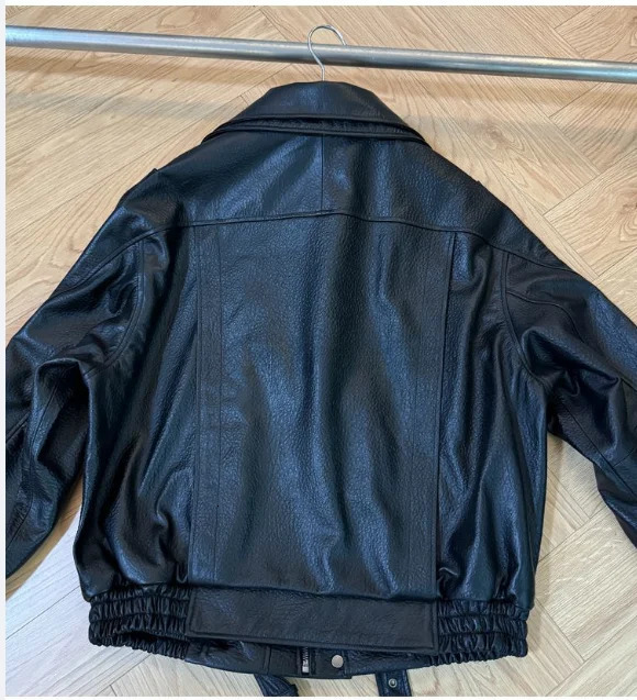 Fashion Black Leather Jacket Women Clothing AutumnWinter Loose Casual Coat PU Leather Motorcycle Jacket Women Tops - view 7