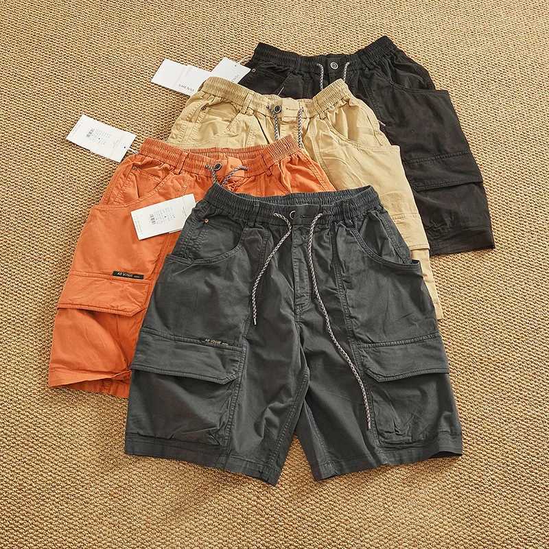 2025 Summer New Arrival | American Heavyweight Vintage Stretch Cargo Shorts | Trendy Relaxed 5-Inch Inseam Mens Casual Shorts W250705