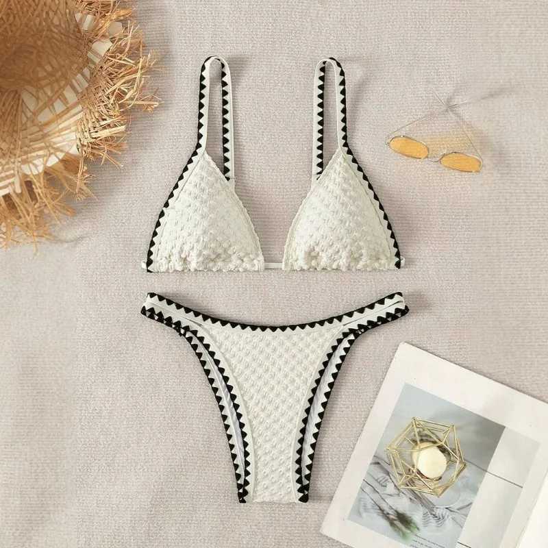 2025 New Moon Edge Kadn Seksi ki Paral Straplez Mayo Strap up gen Bikini Set Seksi Banyo Yzme Plaj Kyafeti XJ250624