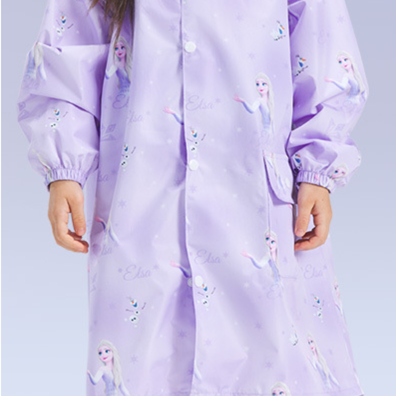 Disney boys and girls raincoat children's raincoat PU adhesive Elsa girl baby student raincoat little girl raincoat wind and rain comfortable sof