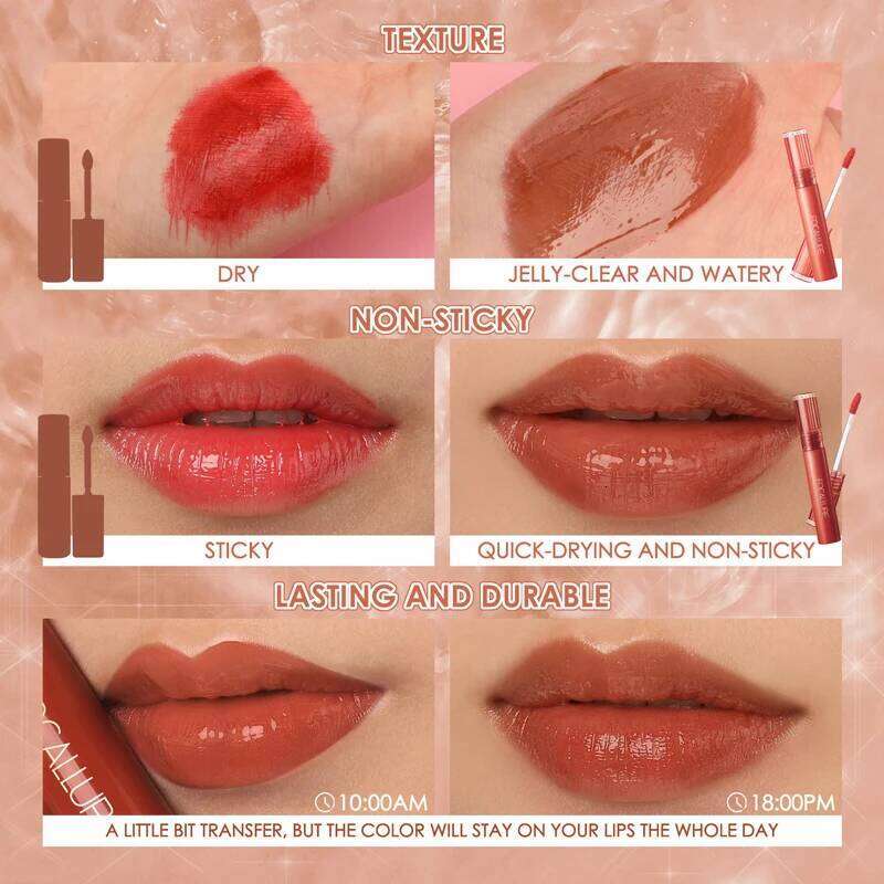 Focallure Shiny Nourish Lipgloss 17 Colors Long-Lasting Glossy Lipstick Waterproof Non-Stick Cup Cosmetic Moisturizing Lip Gloss X250