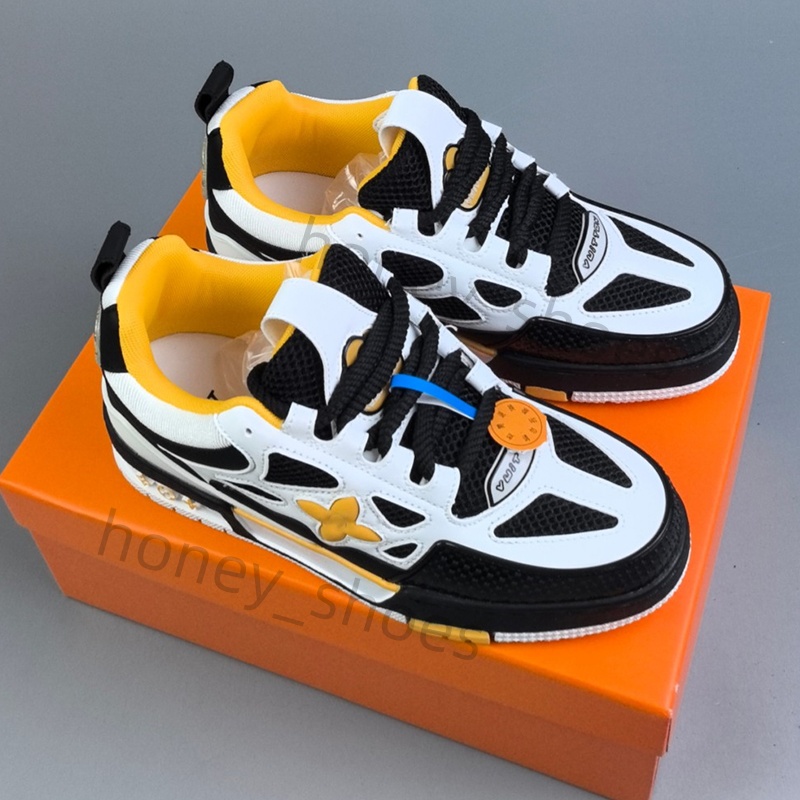 2025 Designer Skate Mens Shoes Casual Sneakers Rubber Trainers Platform Sneaker Multicolor Lace-up Skate Shoes 1854 Running Shoe Black White 75