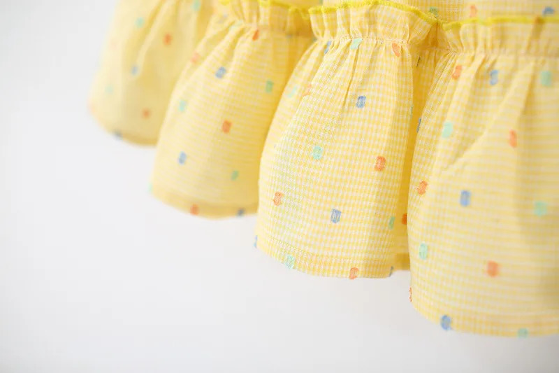 Childrens Summer Dress with Suspender Bow Jacquard Embroidery Girls Casual Princess Dress Suitable for Children Aged 0-4 250704