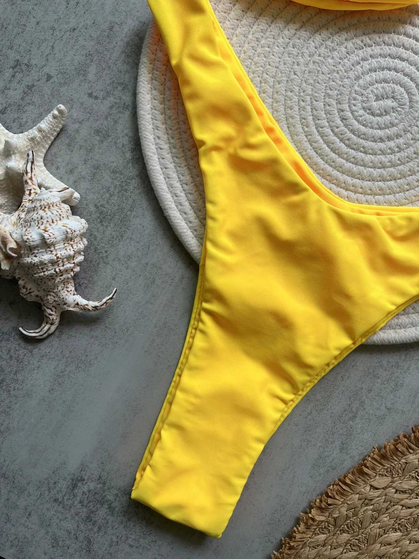 Sexy U Shaped Bikini Sets for Women Strapless Swimwear Women Gold Swimsuit Bathing Suit Biquinis Brazilian Bikini Swim 2025 XJ250624