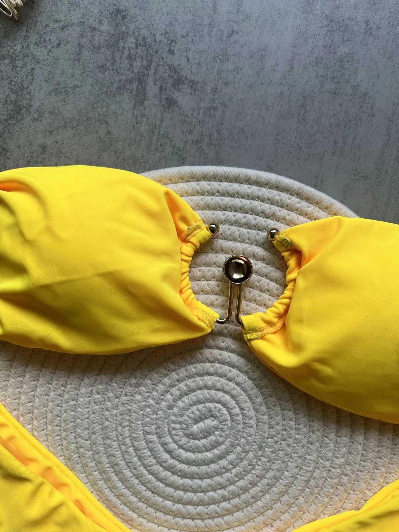 Sexy U Shaped Bikini Sets for Women Strapless Swimwear Women Gold Swimsuit Bathing Suit Biquinis Brazilian Bikini Swim 2025 XJ250624