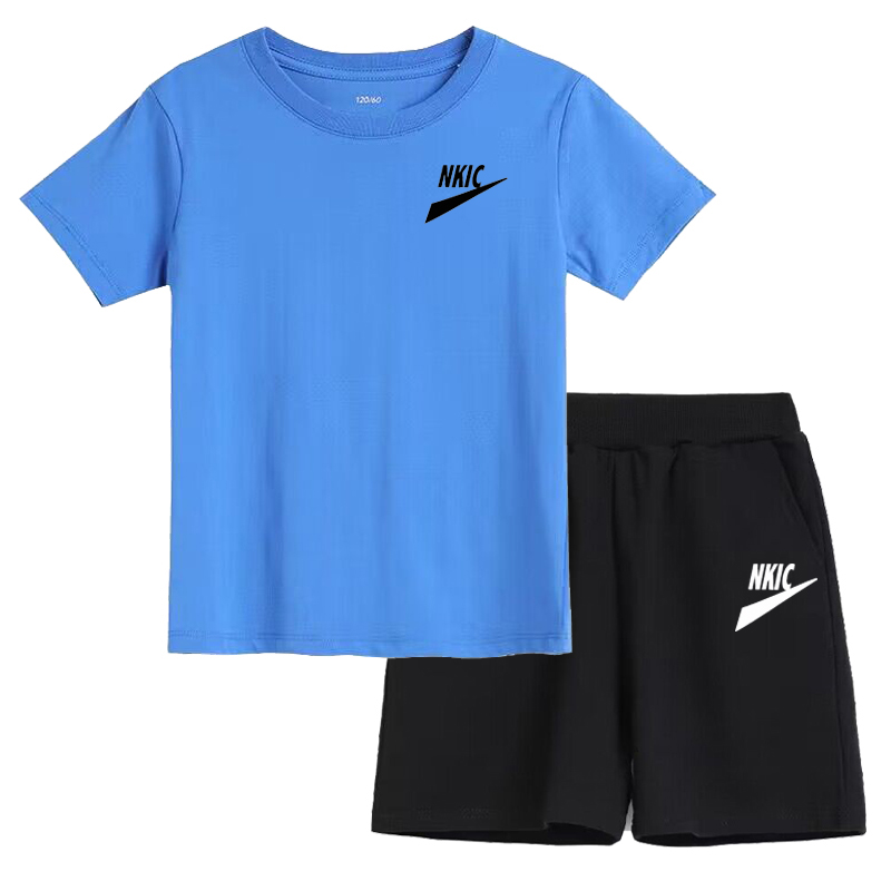Summer Baby Pink Clothes Set Breathable Sport Football Jogging T-Shirts And Shorts 2PCS Suit Children Boy Cotton Brand Tracksuits 2-13 Years