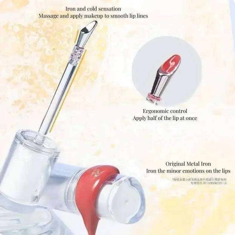 Judydoll Ice Iron Glaze Lipsticks Non-Stick Cups Mirror Shine Watery Lip Lotion Metal Brush Makeup Cosmetics X250705