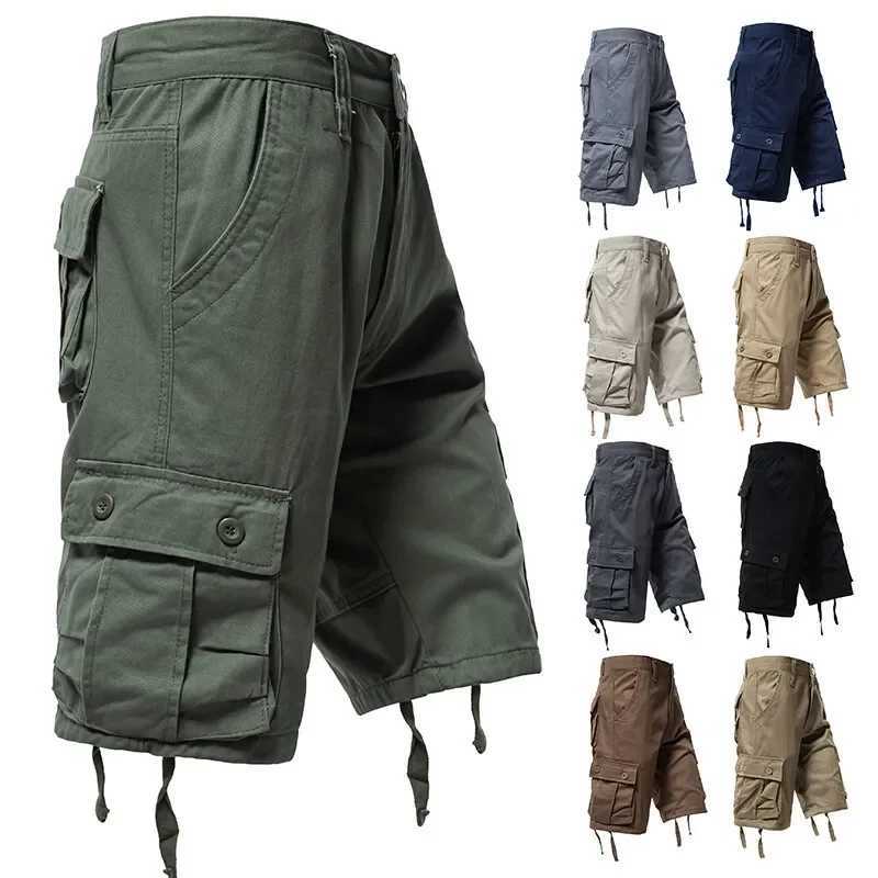 Summer New Street Style Cotton Shorts Cargo Casual Pants Loose Mens Shorts Men Clothing Shorts Men W250705