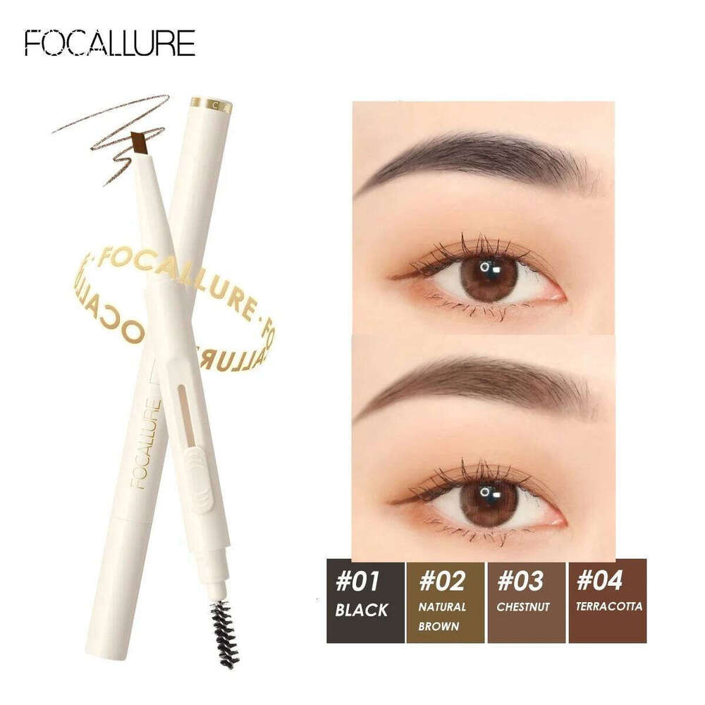 FOCALLURE Eyebrow Sliding Design Soft Pencil Tip Ultra Fine Brow Pen Super Waterproof Natural Eye Makeup Cosmetics X250705