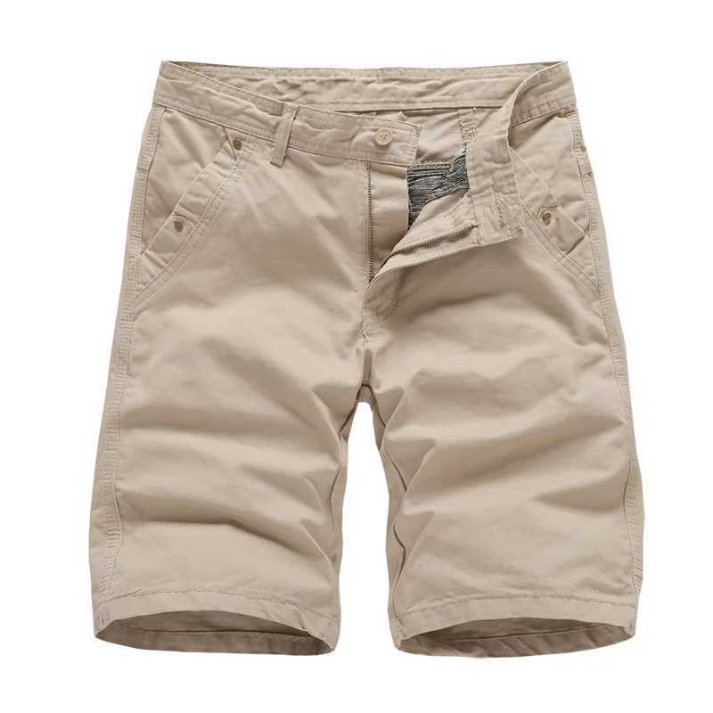 2023 Brand New Mens Cargo Shorts High Quality Black Military Short Pants Men Cotton Solid Casual Beach Shorts Men Summer Bottom W250705