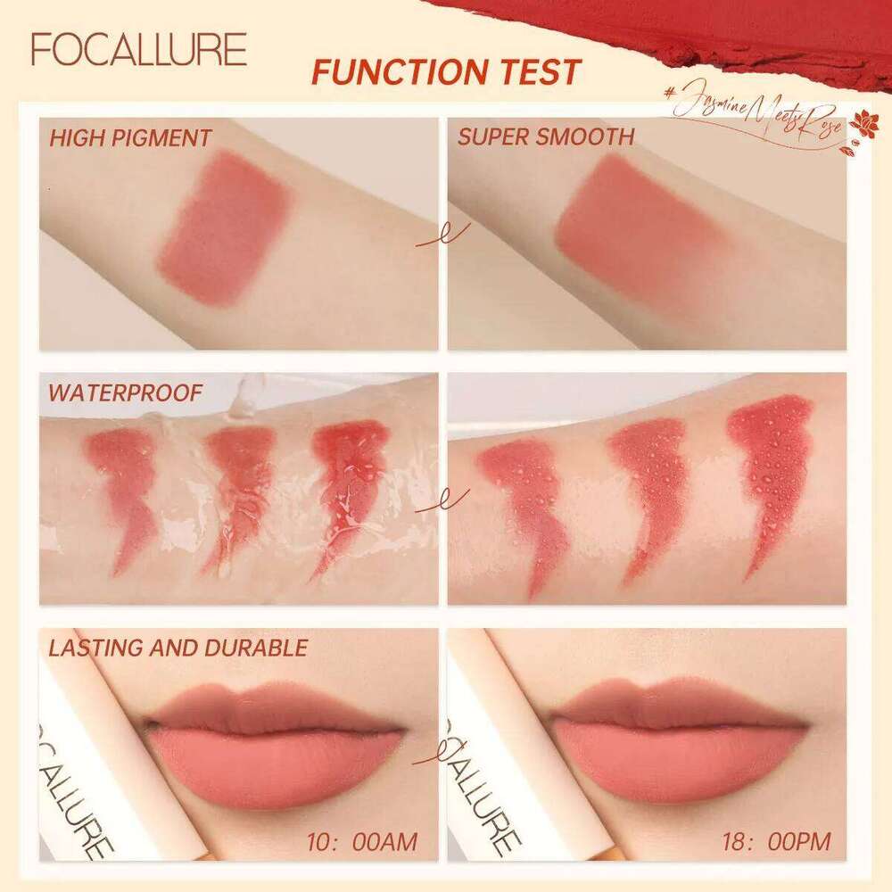 FOCALLURE 16 Shades Matte Lipstick Natural Super Soft Sticks Waterproof Lip Glaze Balm Beauty High Pigment Cosmetics Makeup X250705