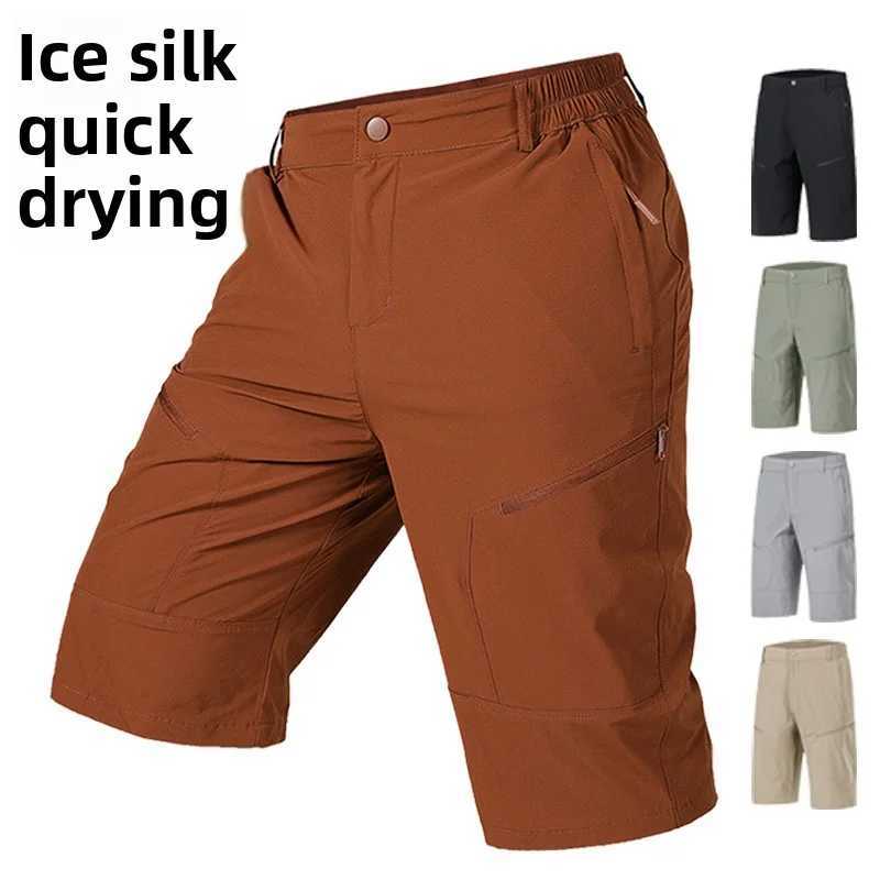 Mens Tactical Shorts Man With Multi Pockets Casual Durable Waterproof Cargo Hiking for Outdoor Trekking Army Clothing Baggy W250705