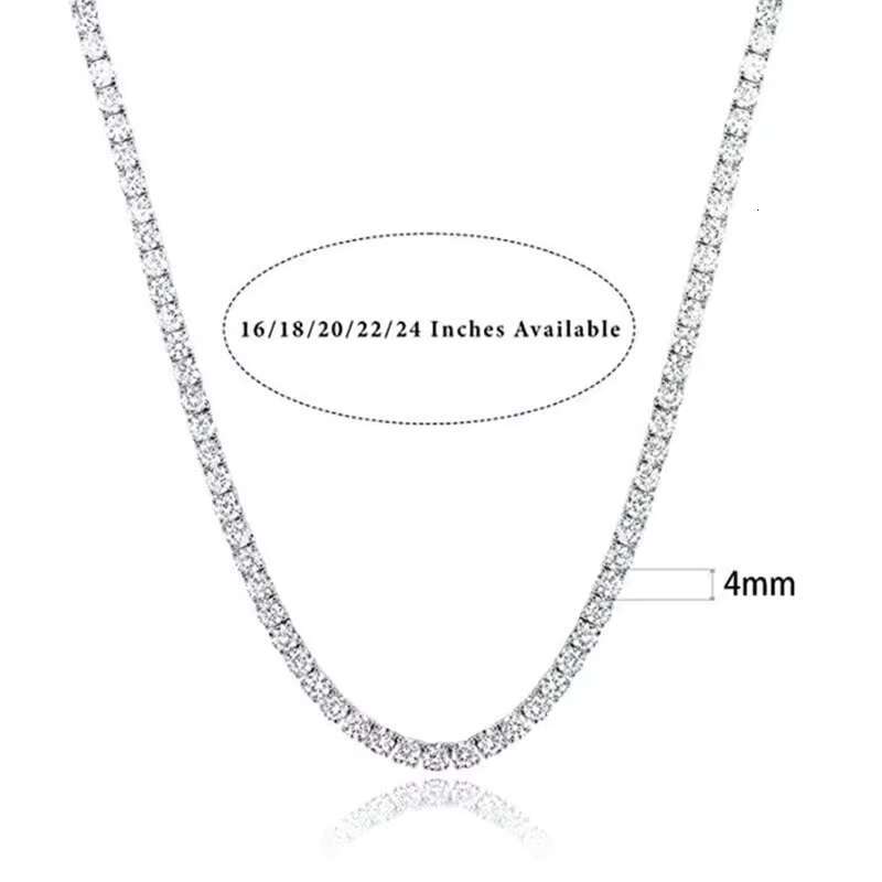 Chunky Bling Hiphop Diamond Cz Tennis Necklace Men Women Jewelry