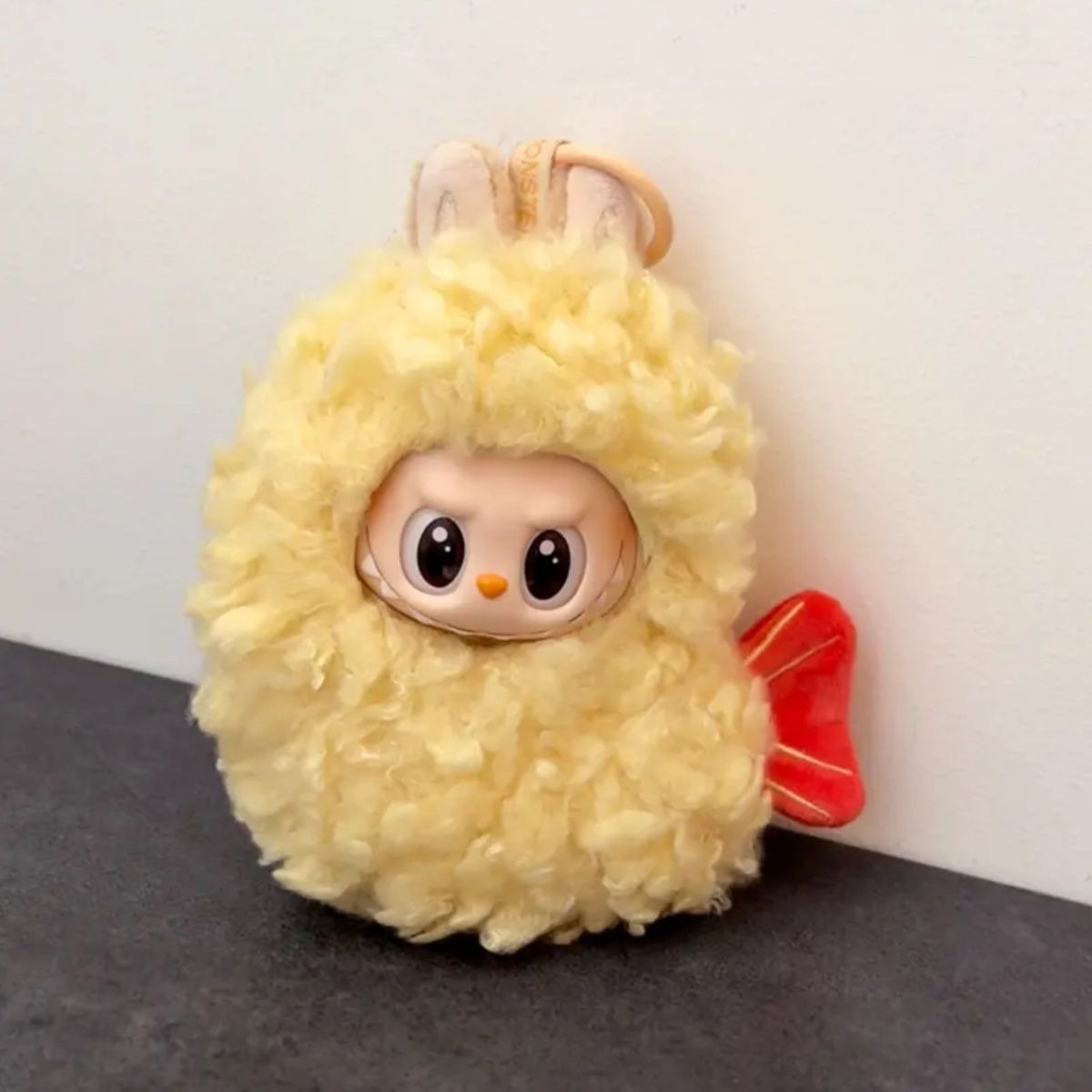 For Labubu Cute Doll Clothes Fried Shrimp Onesie 1st 2nd 3rd Gen 17cm Labubu Sitting Party Yellow Outfit Doll Accessories