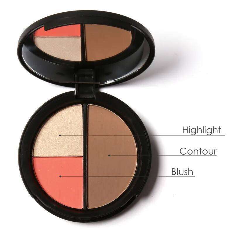 Focallure Blush Contour Highlight 3 in 1 Face Makeup Set Long Lasting Highlighter Blusher Palette Natural Cosmetics X250705