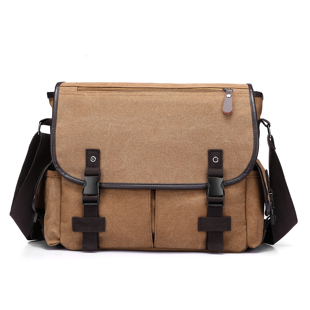 New canvas shoulder bag men trend s shoulder bag large capacity crossbody bag trend designer bag commuting retro large capacity women s handbag