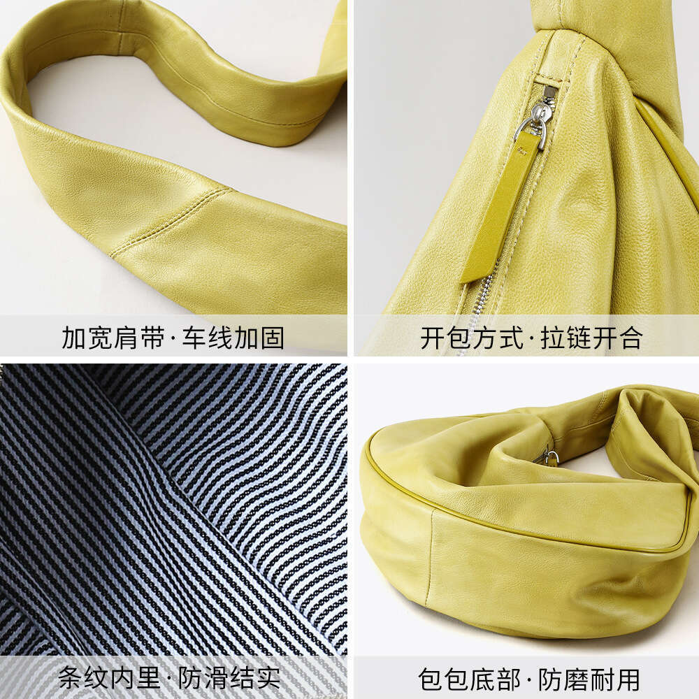 Luxury designer first layer cowhide ladies daily commuting shopping travel high-end hand bill shoulder crossbody bag.