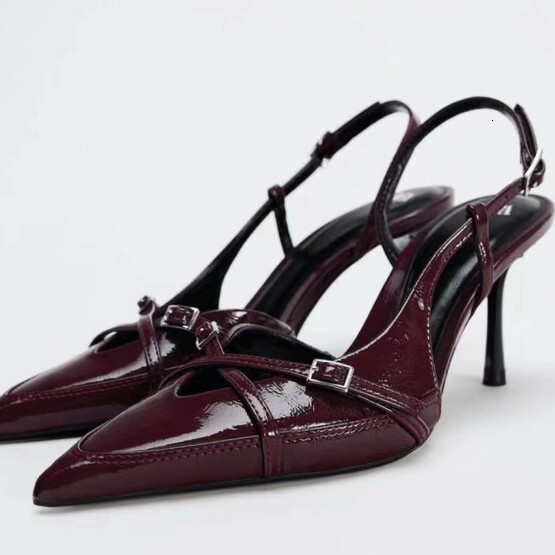 2025 Summer New Women's Shoes Summer New Denim Shallow Mouth Lace Hollow Toe Sexy Stiletto High Heels Fashion Sandals New Designer Shoes New Wome