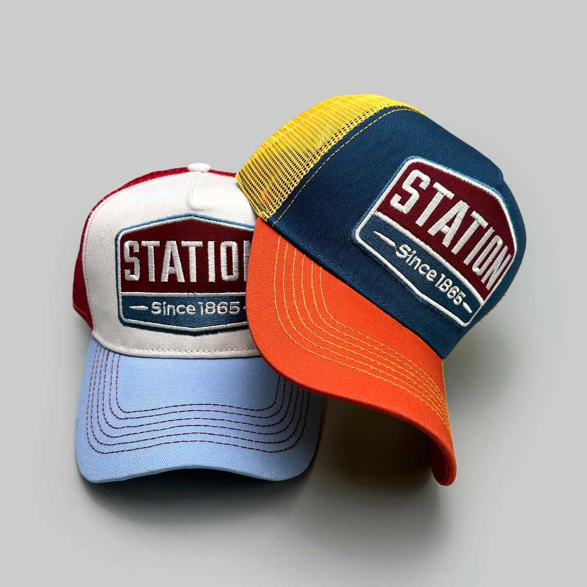 Color Block Letter Embroidery Baseball Hats New Unisex Sunshade Casual Breathable Hip Hop Fashion Mesh Versatile Trucker Caps Z250705