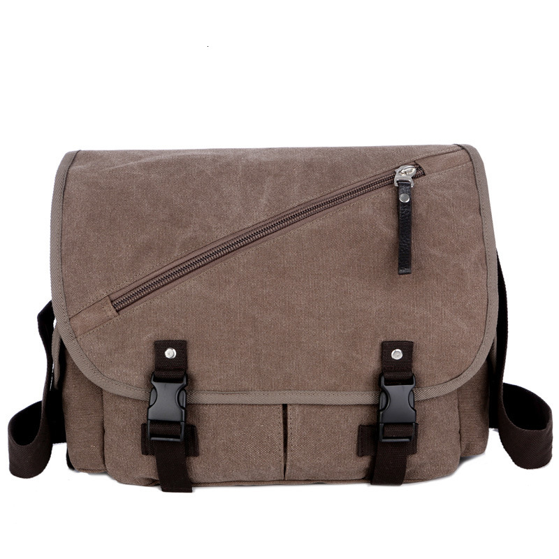 Canvas trend shoulder bag new European and American retro casual trend crossbody bag designer bag men s briefcase crossbody bag