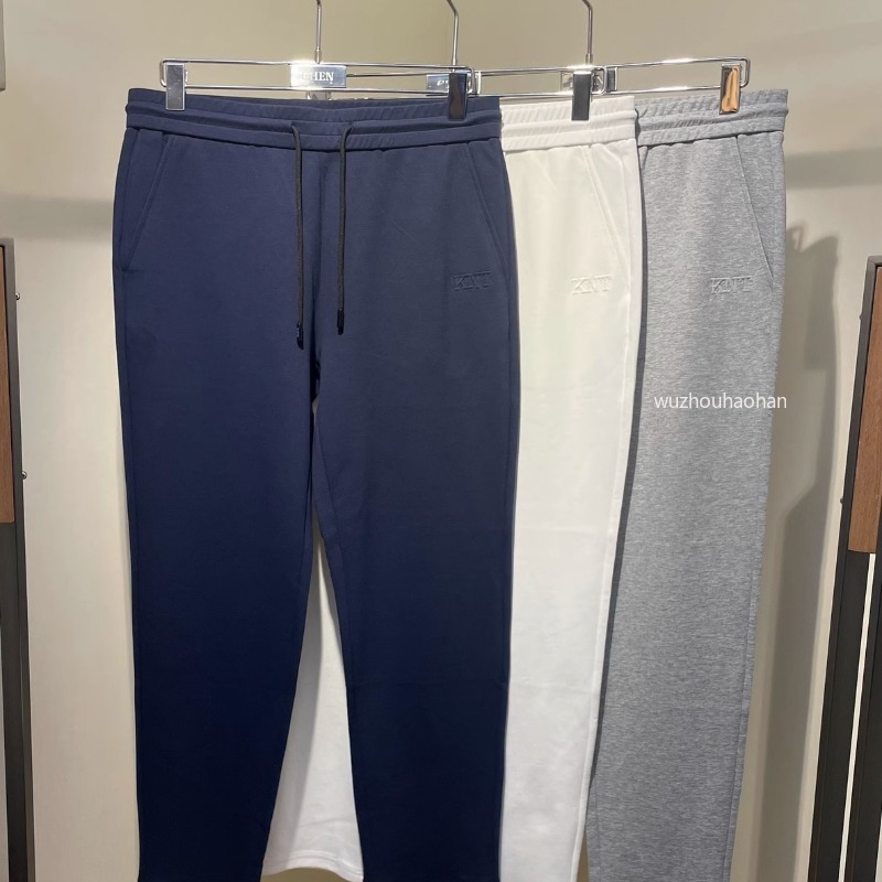 Men Pants Blue Whit… - image