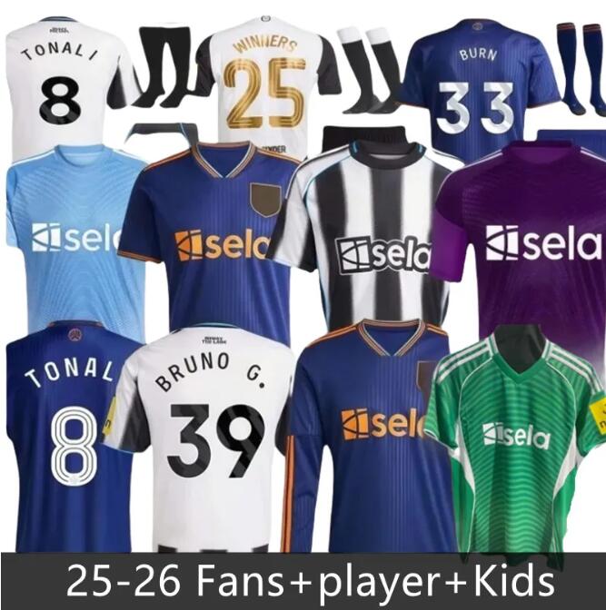 25 26 NewCASlte BRUNO G. soccer jerseys 2025 2026 WILSON SAINT MAXIMIN ISAK Football Shirt Home Away Third Set Fan Player Version men kids Kit 66